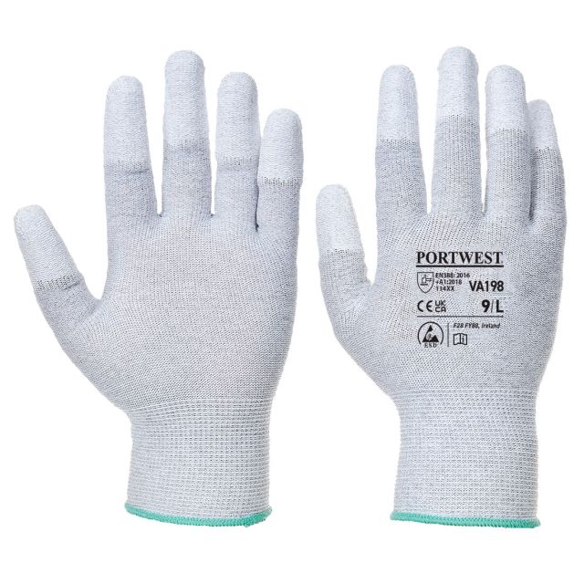 Portwest Vending Antistatic PU Fingertip Glove