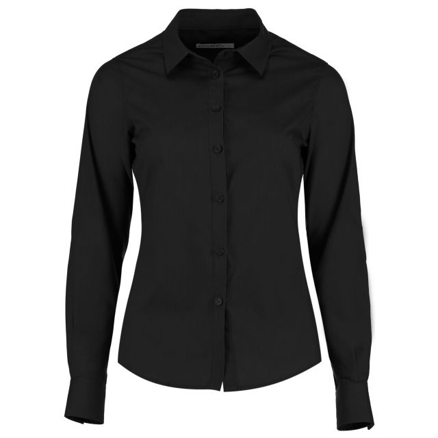 Kustom Kit Tailored Long Sleeve Poplin Shirt