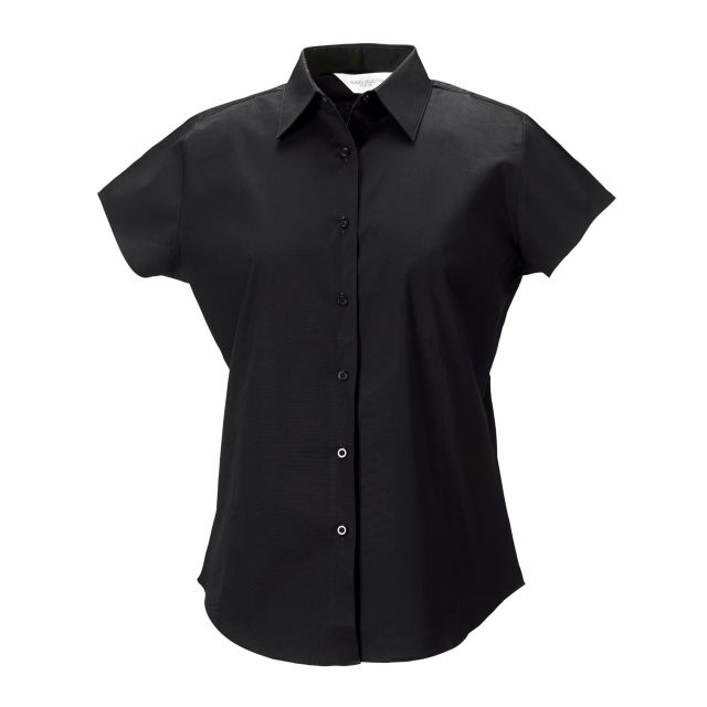 Russell Collection Ladies Short Sleeve Fitted Stretch Shirt
