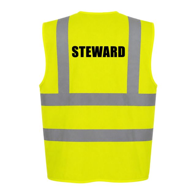 Pre-Printed STEWARD Hi Vis Vest