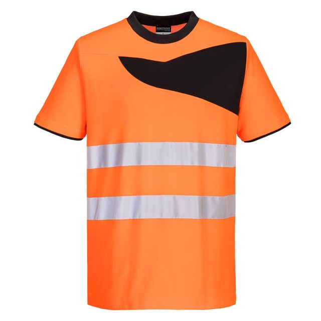 Portwest PW2 Hi Vis Cotton Comfort T Shirt SS