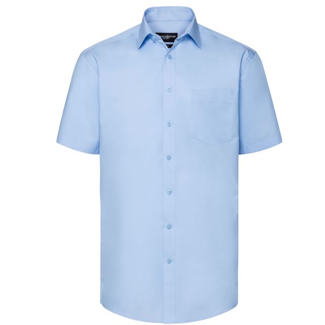 Russell Collection Mens Short Sleeve Tailored Coolmax® Shirt