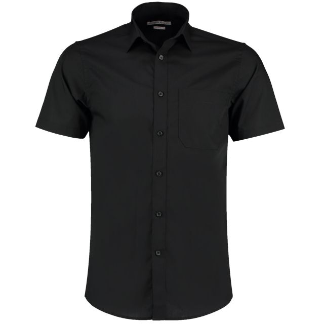 Kustom Kit Tailored Fit Short Sleeve Poplin Shirt