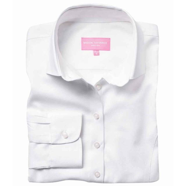 Brook Taverner Ladies Aspen Long Sleeve Oxford Shirt