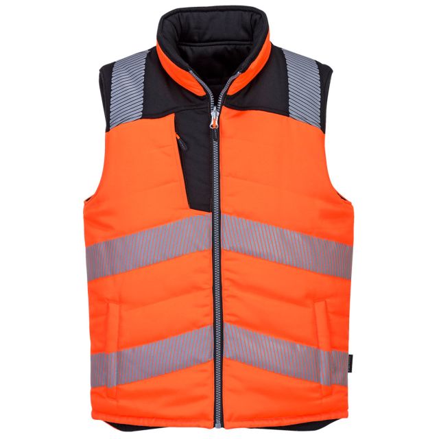 portwest PW3 hi vis reversible bodywarmer