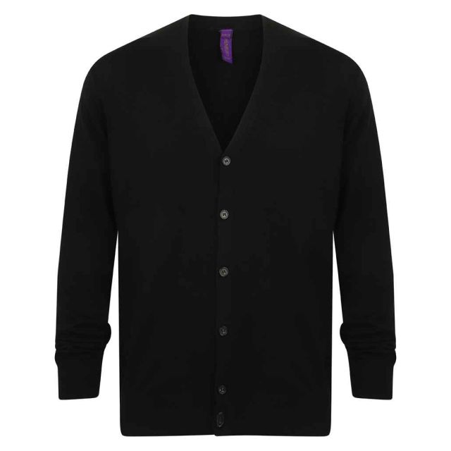 Henbury Lightweight Cotton Acrylic V Neck Cardigan