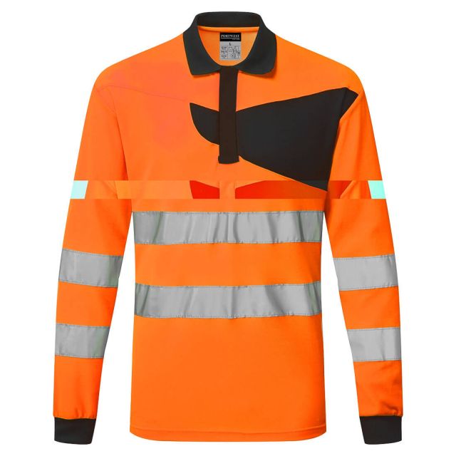 Portwest PW2 Hi Vis Polo Shirt LS