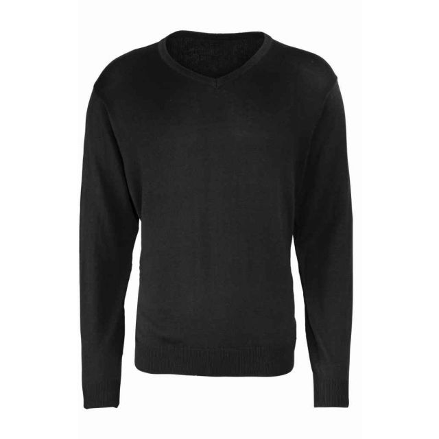 Premier Knitted Cotton Acrylic V Neck Sweater