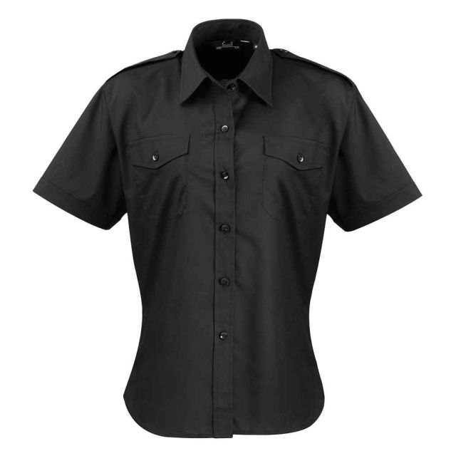 Premier Ladies Short Sleeve Pilot Shirt