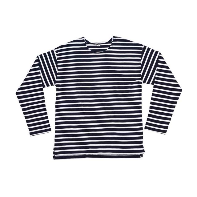 One by Mantis Unisex Long Sleeve Breton Stripe T Shirt