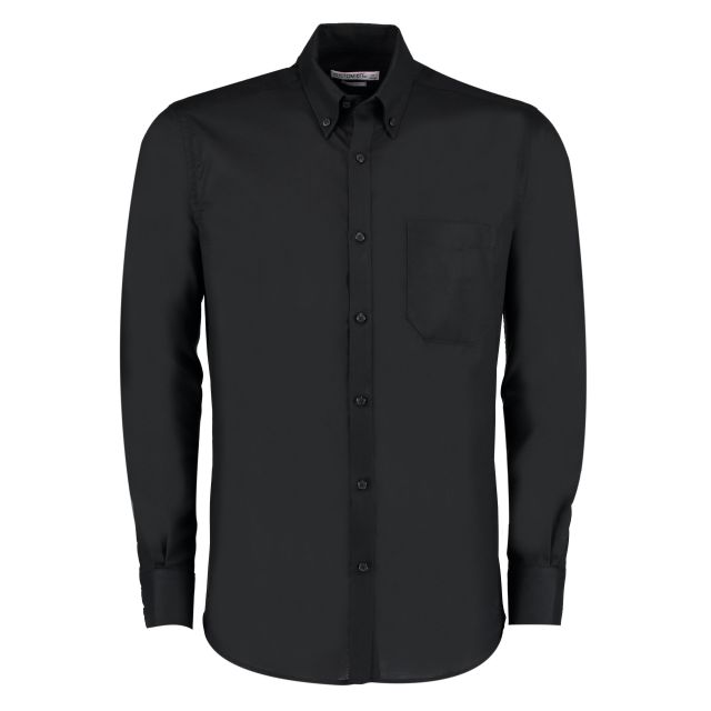 Kustom Kit Slim Fit Long Sleeve Workwear Oxford Shirt