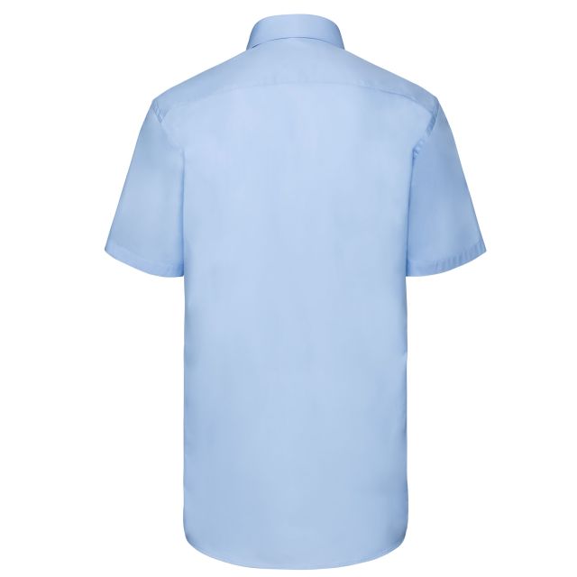 Russell Collection Mens Short Sleeve Tailored Coolmax Shirt