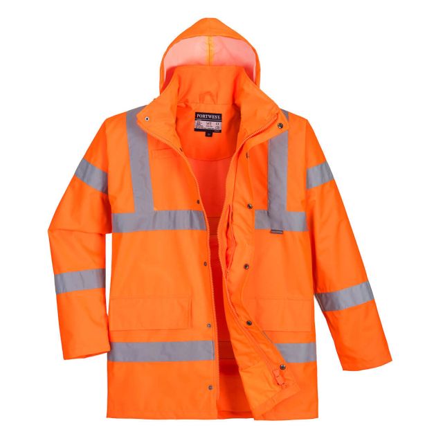 Portwest Hi Vis Breathable Rain Traffic Jacket