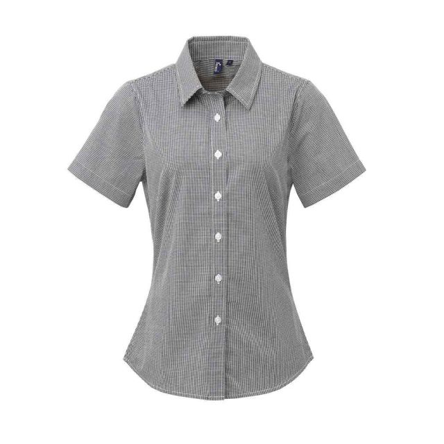 Premier Ladies Gingham Short Sleeve Shirt