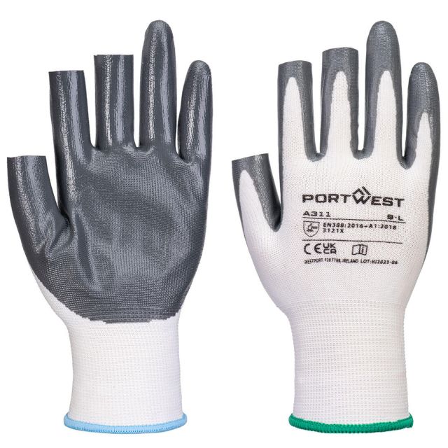 Portwest Grip 13 Nitrile 3 Fingerless Glove PK12