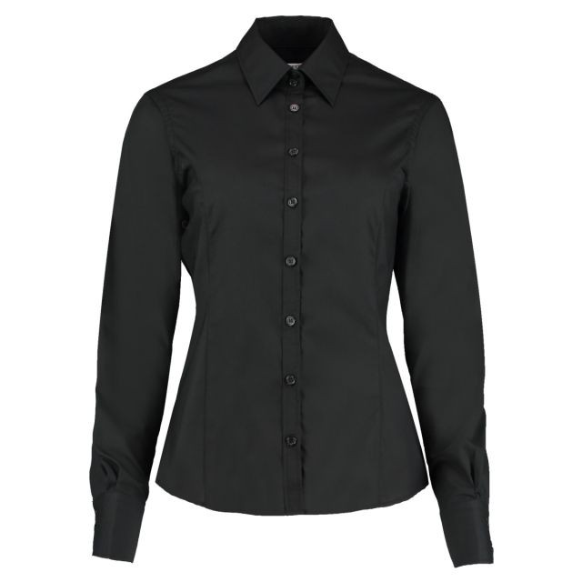 Kustom Kit Tailored Fit Long Sleeve Business Shirt