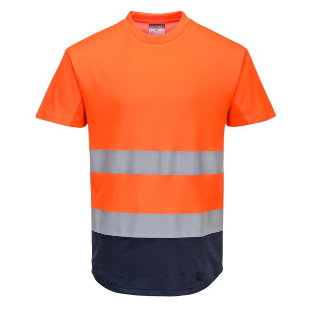 Portwest Hi Vis Contrast Mesh Insert T Shirt SS