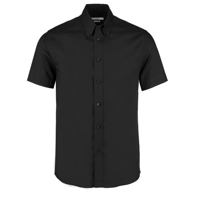 Kustom Kit Tailored Fit Short Sleeve Premium Oxford Shirt