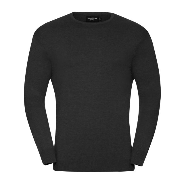 Russell Collection Mens Crew Neck Knitted Pullover