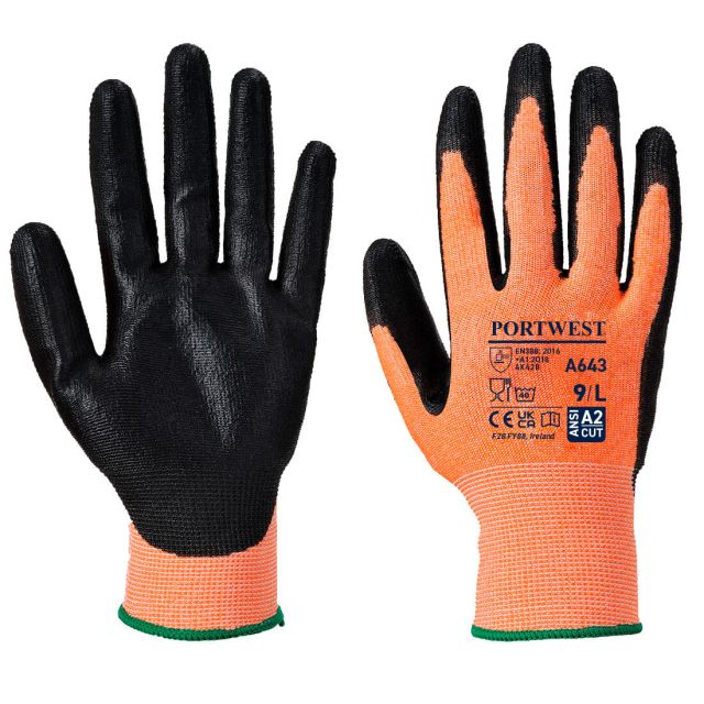 Portwest Amber Cut Glove - Nitrile Foam