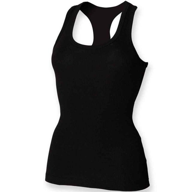 SF Ladies Stretch Rib Racer Back Vest