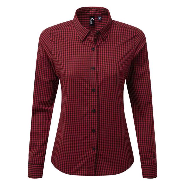 Premier Ladies Maxton Check Long Sleeve Shirt