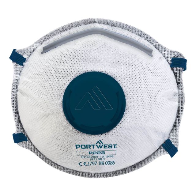 Portwest FFP2 Carbon Valved Dolomite Respirator PK10