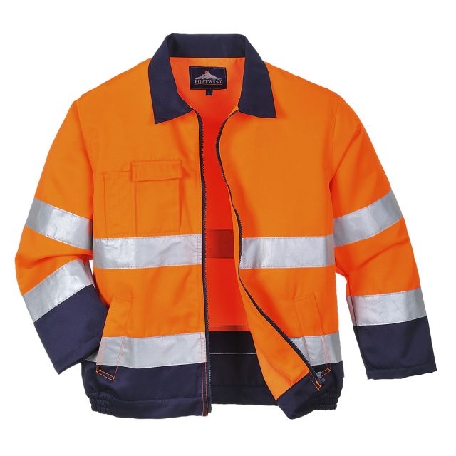 Portwest Madrid Hi Vis Contrast Bomber Jacket