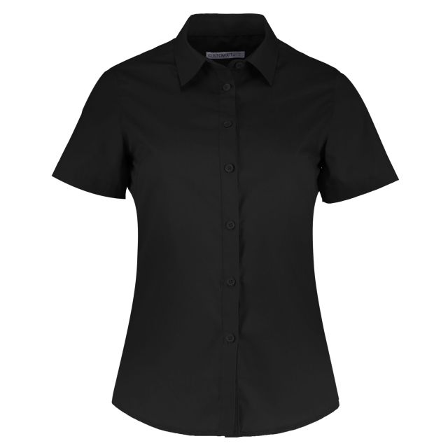 Kustom Kit Tailored Fit Short Sleeve Poplin Shirt