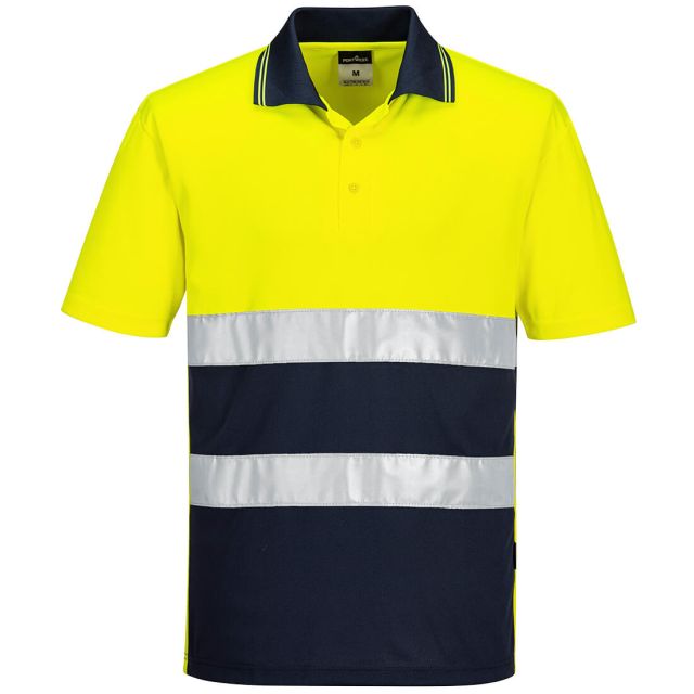 Portwest Hi Vis Lightweight Contrast Polo Shirt SS