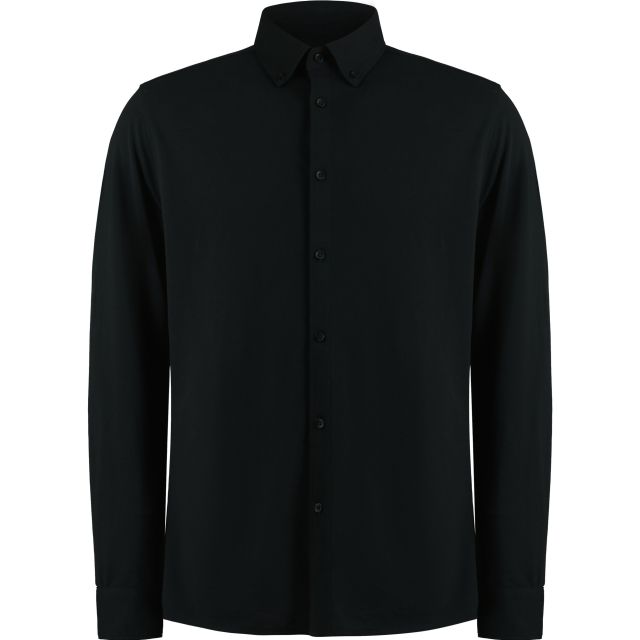 Kustom Kit Tailored Fit Superwash 60 Pique Shirt Long Sleeve
