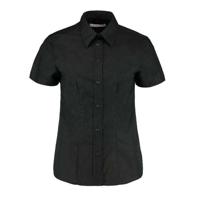 Kustom Kit Tailored Fit Short Sleeve Workwear Oxford Shirt