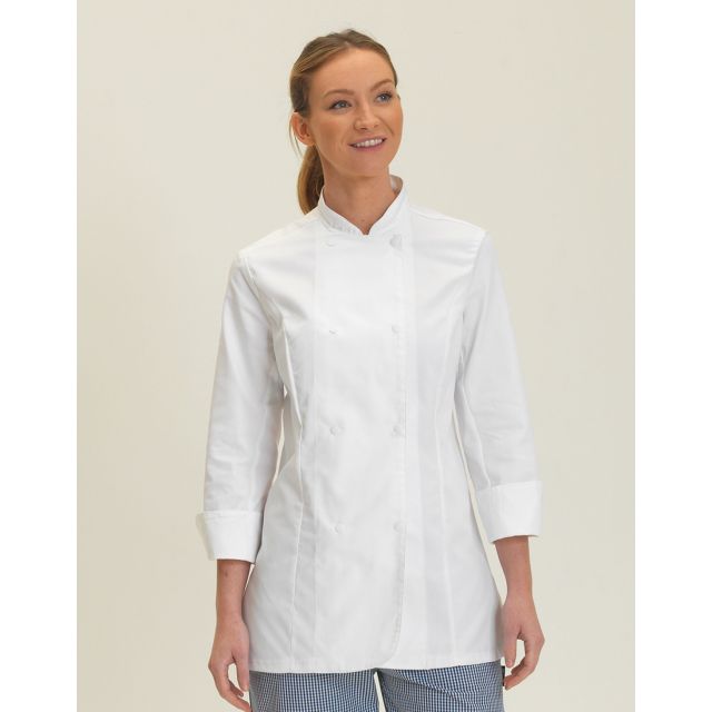 Dennys Ladies' Long Sleeve Fitted Chef's Jacket