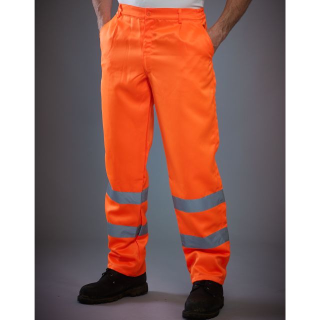 Yoko Hi-Vis Polycotton Work Trouser (Reg)