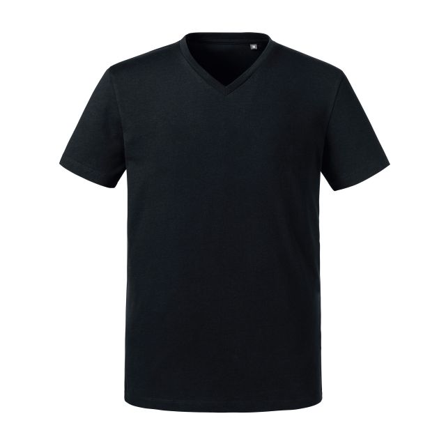 Russell Pure Organic Mens V-neck T