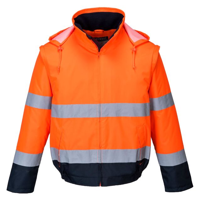 Portwest Hi Vis 2-in-1 Contrast Essential Lite Bomber Jacket