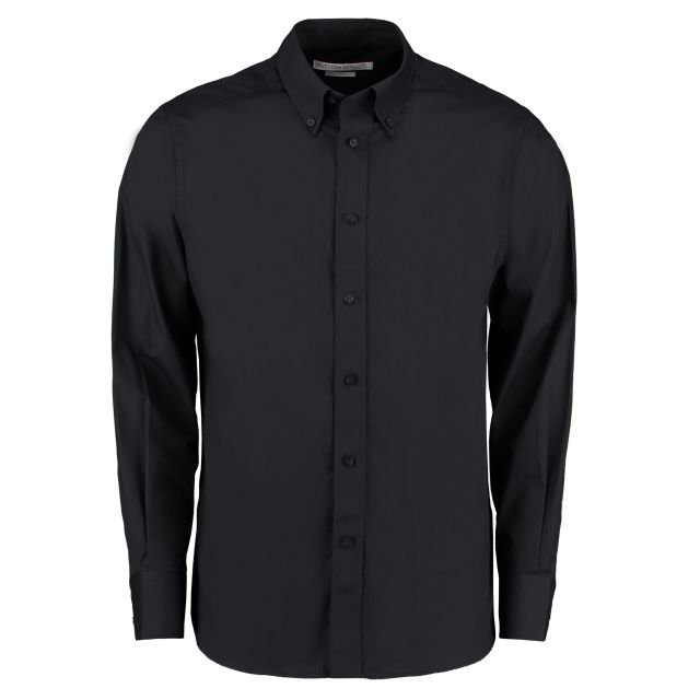 Kustom Kit Tailored Fit Long Sleeve City Shirt