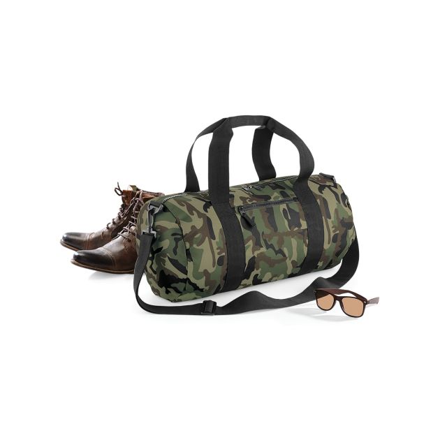 Bagbase Camo Barrel Bag