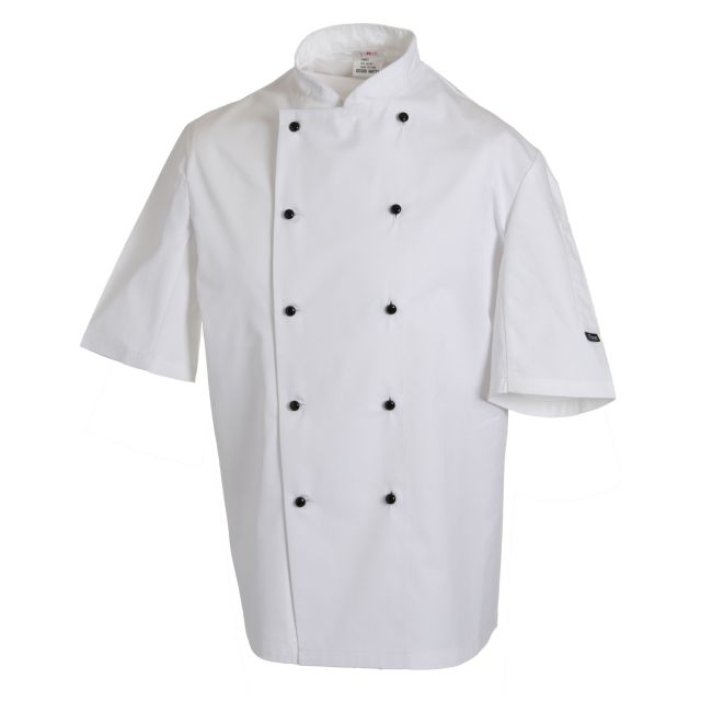 Dennys Removable Stud Short Sleeve Chefs Jacket