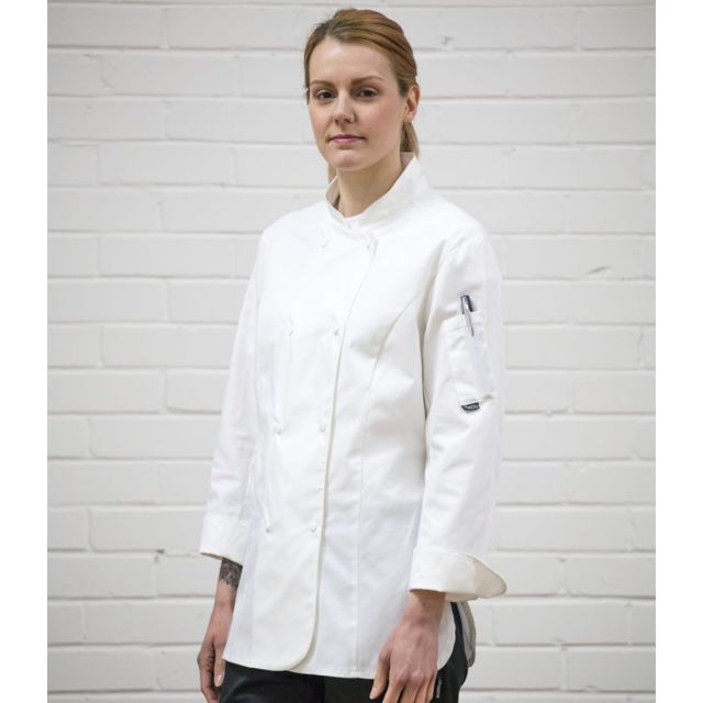Dennys Ladies Long Sleeve Premium Chefs Jacket