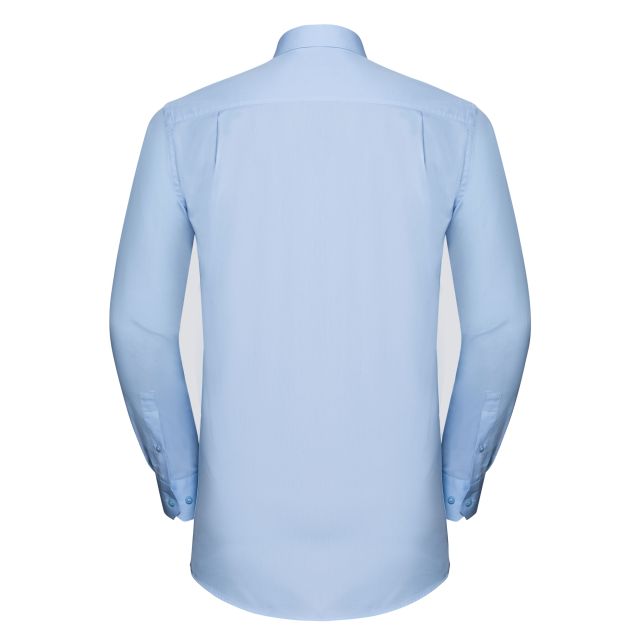 Russell Collection Mens Long Sleeve Tailored Coolmax Shirt