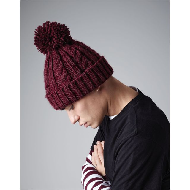 Beechfield  Cable Knit Melange Beanie