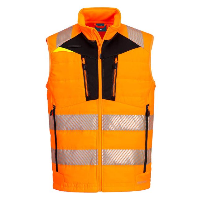 Portwest DX4 Hi Vis Hybrid Baffle Bodywarmer