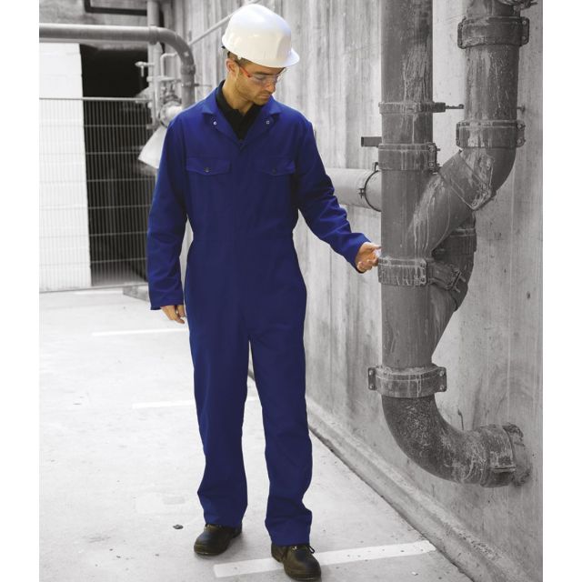 stud front coverall with stud pockets