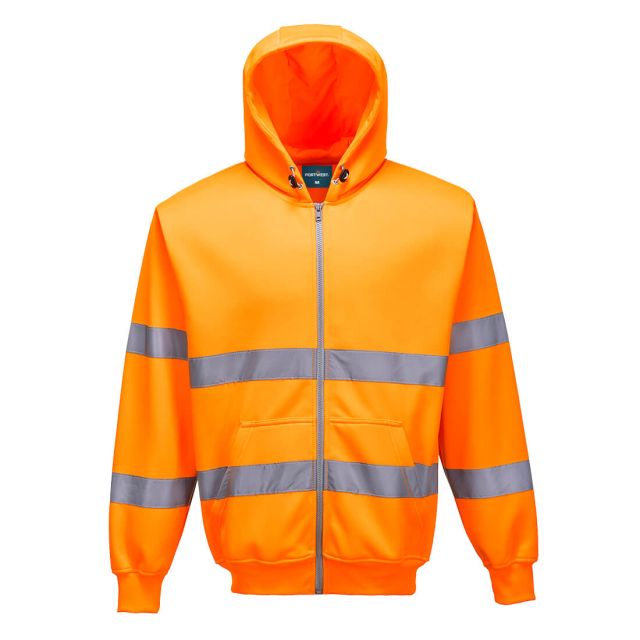 Portwest Hi Vis Zipped Hoodie