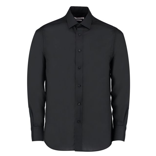 Kustom Kit Tailored Fit Long Sleeve Business Shirt