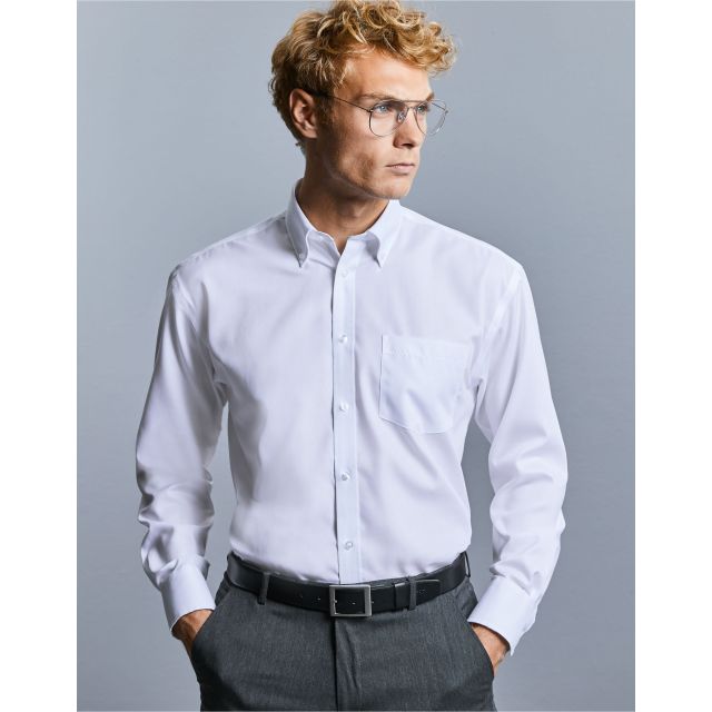 Russell Collection Mens Long Sleeve Ultimate Non-Iron Shirt