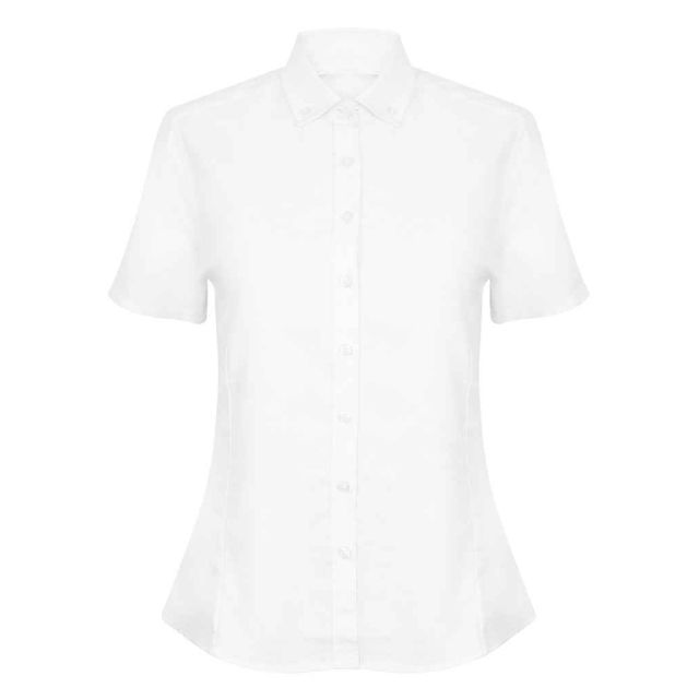 Henbury Ladies Modern Short Sleeve Regular Fit Oxford Shirt