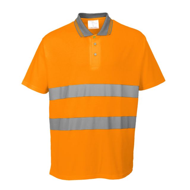 Portwest Hi Vis Cotton Comfort Polo Shirt SS