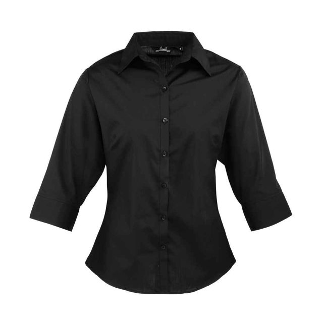 Premier Ladies 34 Sleeve Poplin Blouse